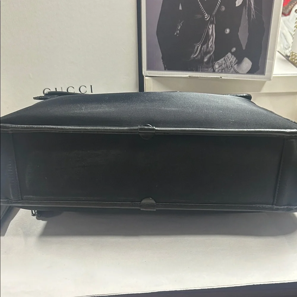Burberry Black Leather Briefcase with Top Handles Dunhill Wallet set Rare